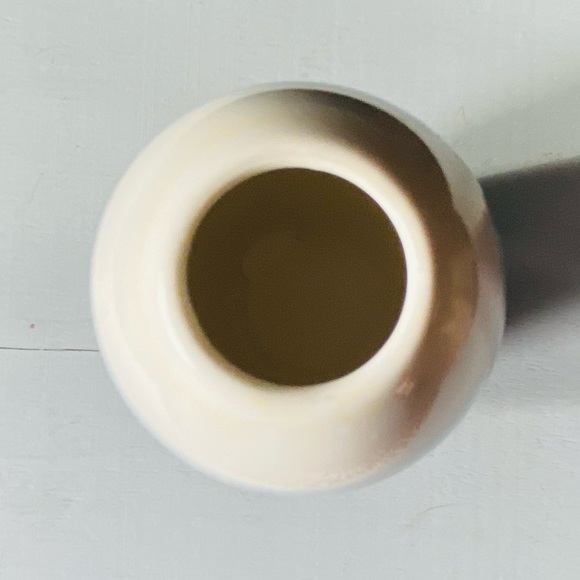 Beautiful 3 Piece Glazed Pottery Set-Moss Green Veses w/Creamy Tops & Blue Drips - Picture 8 of 15